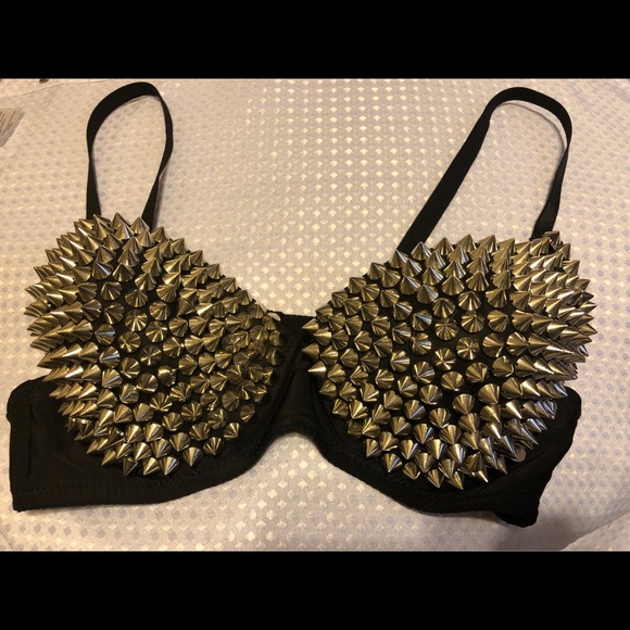 Belly Dance Tribal Bra with Spikes Sz 36C - Picture 3 of 7